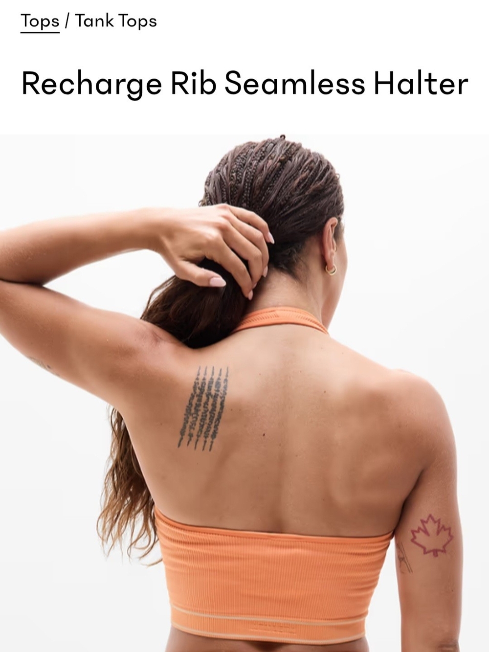 Athleta Recharge Rib Seamless Halter - Picture 2 of 5